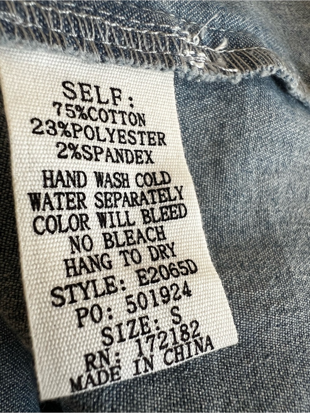 Button-Front Washed Denim Midi Dress in Faded Blue - Picture 7 of 7